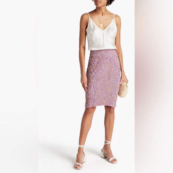 Antik Batik Jeanne Sequined Tulle Skirt in Lavender Size Large/42 NEW - Picture 1 of 9